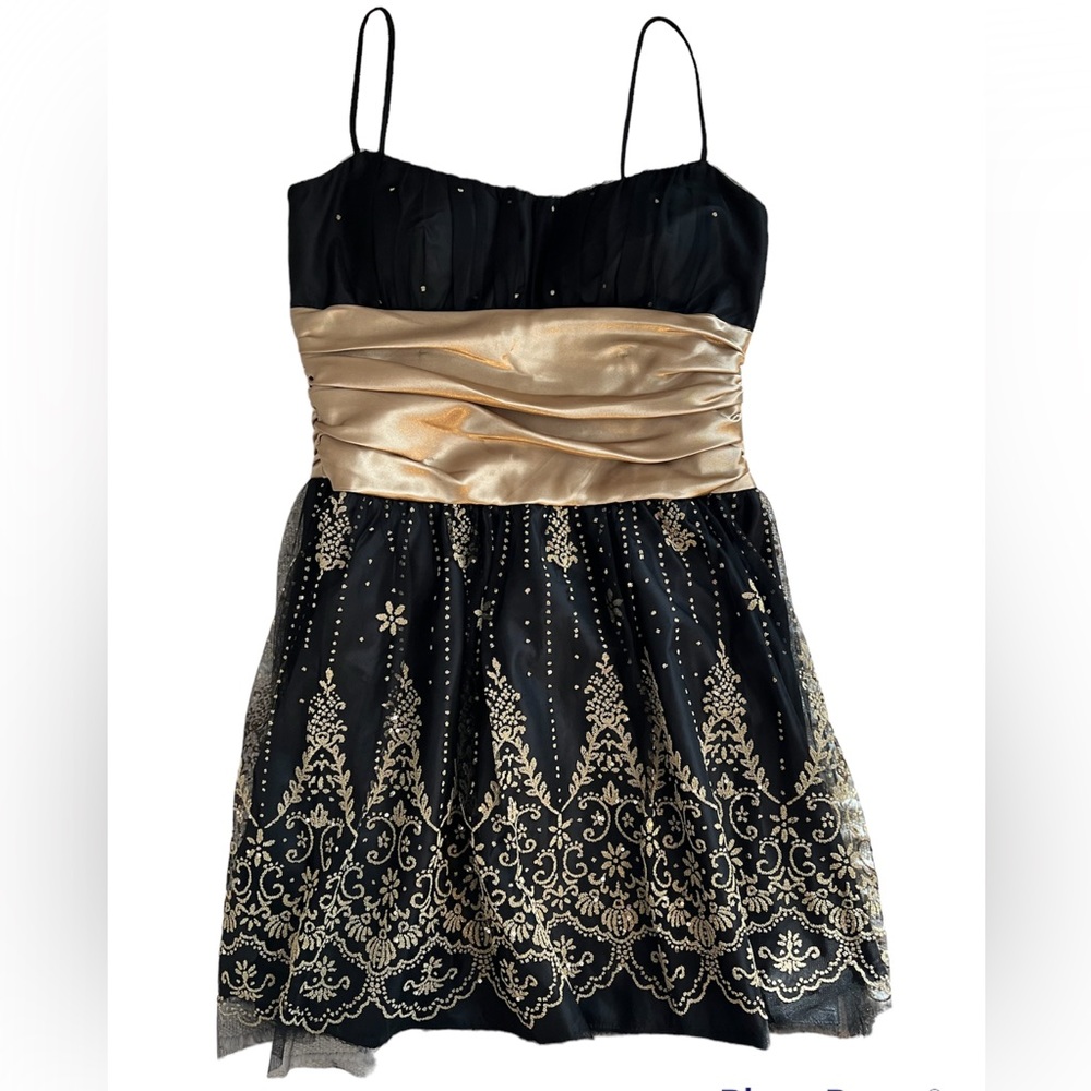Masquerade Gold & Black Dress Size 13/14
